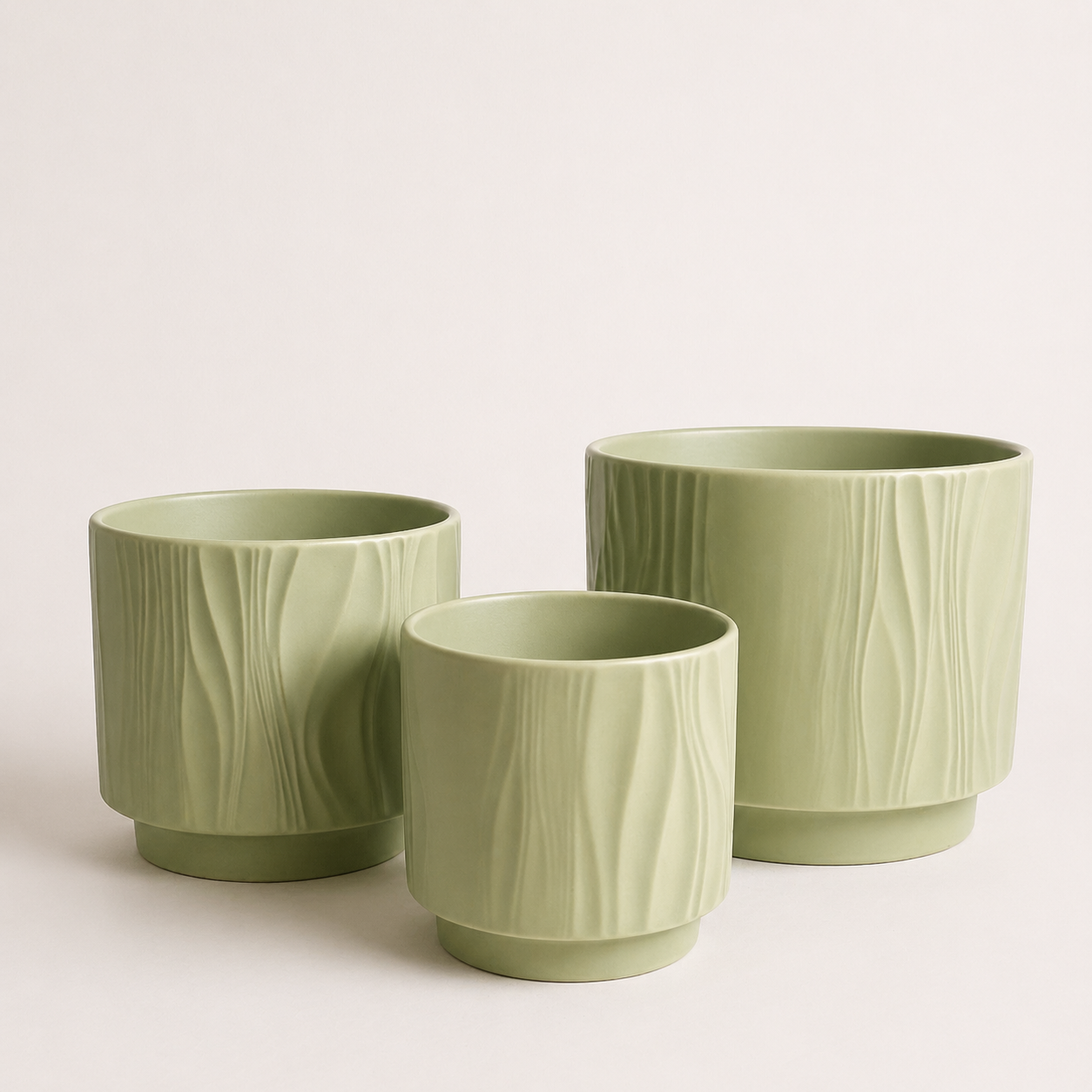 Portamacetero ceramica verde pistacho - Diseño minimalista