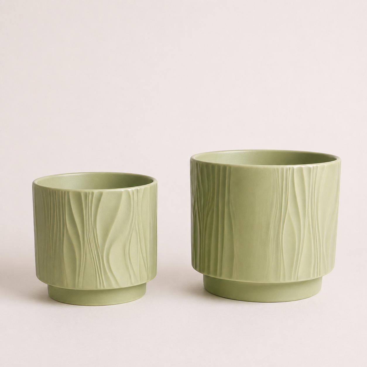 Portamacetero ceramica verde pistacho - Diseño minimalista