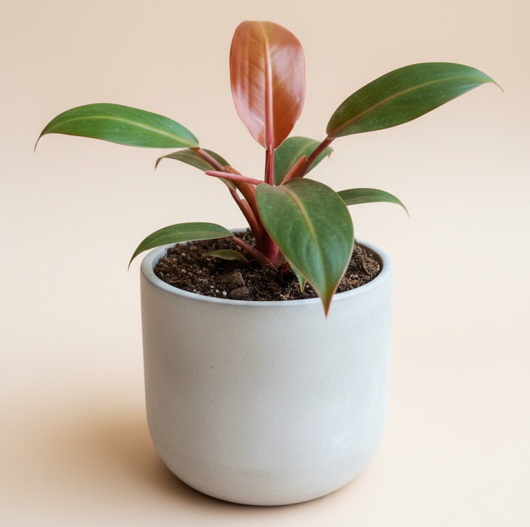 Philodendro Sun Red - Planta colorida y resistente para interiores luminosos