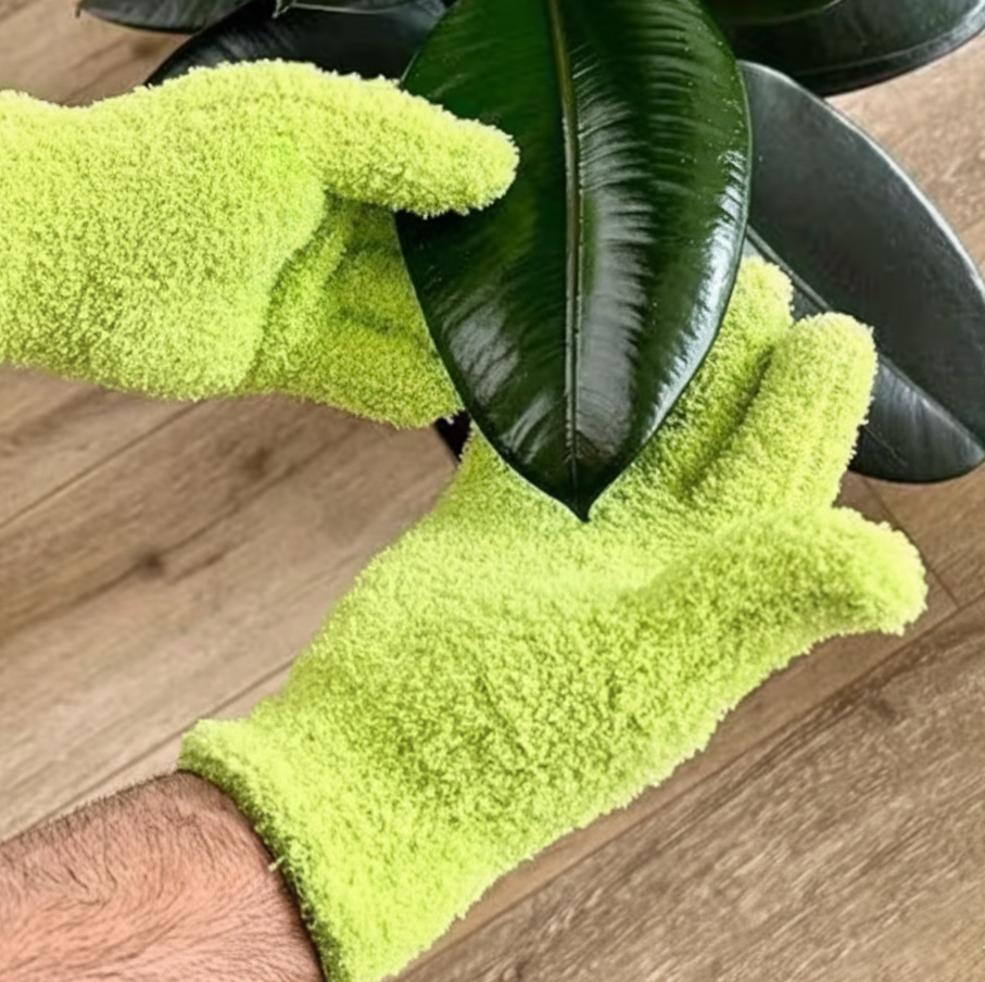 Guantes de Microfibra para Limpieza de Plantas - Lavables y reutilizables