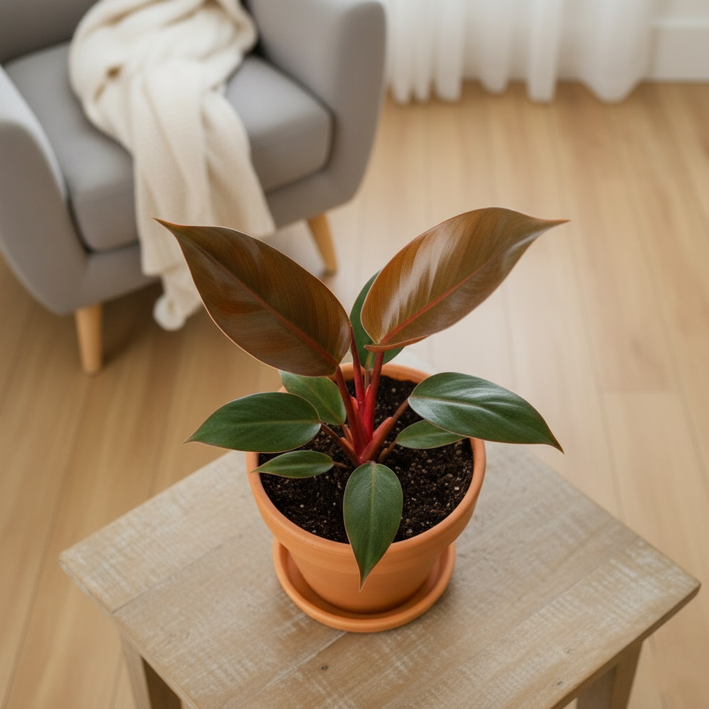Philodendro Congo Rojo