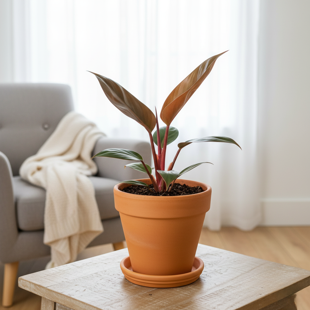 Philodendro Congo Rojo