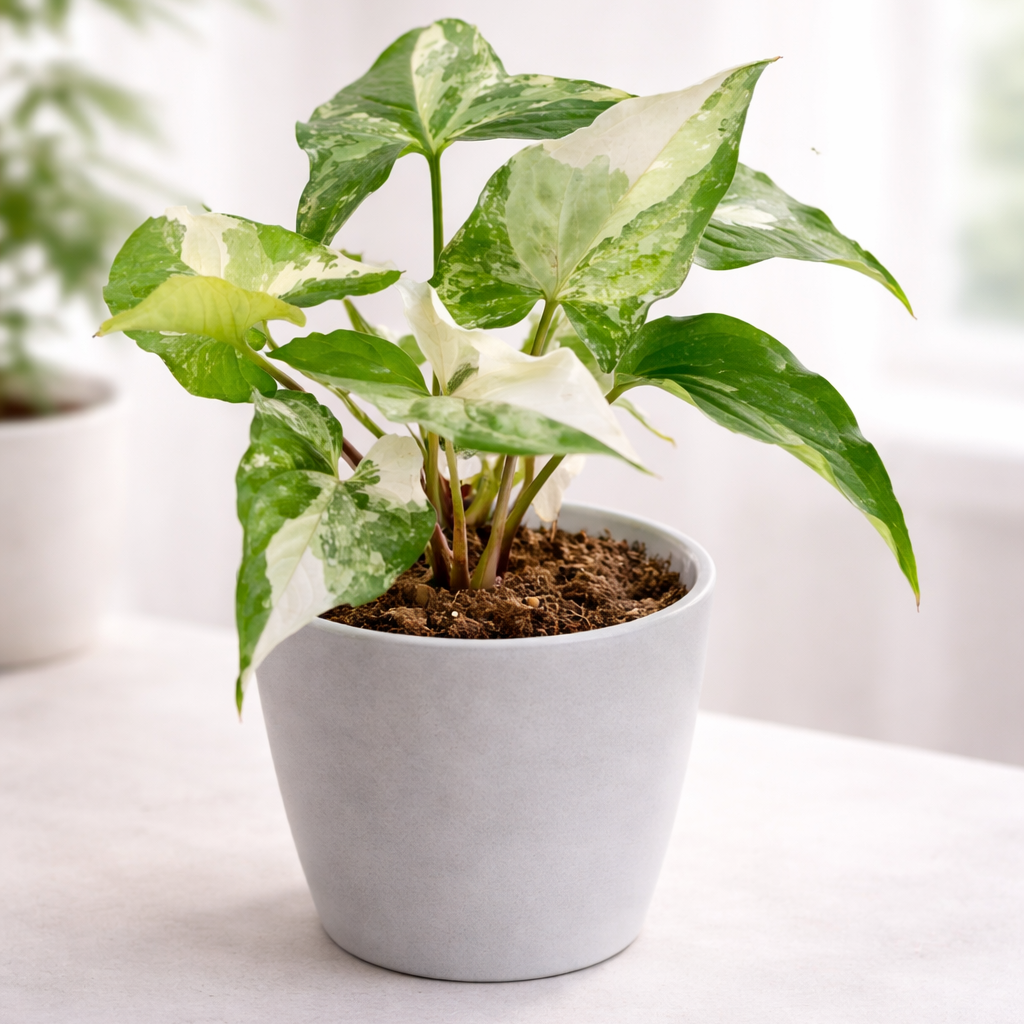 Singonio Variegado - Planta resistente y facil de cuidar para interiores luminosos